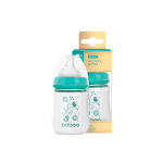 BABOO stiklinis buteliukas plačiu kakleliu, 150 ml, nuo 0+ mėn., 1 vnt.
