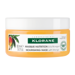 KLORANE maitinamoji kaukė su mango sviestu sausiems plaukams, nuo 3 m., 150 ml