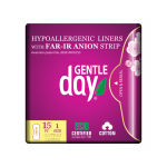 GENTLEDAY ekologiški kasdieniai įklotai su anijonų juostele FAR-IR ANION MINI, LT-EKO-001, 15 vnt.