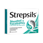Strepsils Menthol & Eucalyptus 1,2 mg/0,6 mg/8 mg, kietosios pastilės, N24