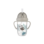 CANPOL BABIES neišsipilanti gertuvė su šiaudeliu EXOTIC ANIMALS, 6m+, 270ml, grey, 56/606_grey, 1 vnt.