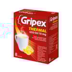 GRIPEX THERMAL, 650mg+50mg+10mg, milteliai geriamajam tirpalui, N8