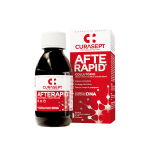 CURASEPT dantenų ir burnos opų skalavimo skystis AFTERAPID + DNA, 125 ml