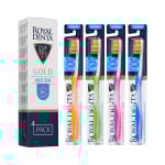 ROYAL DENTA dantų šepetėliai GOLD MEDIUM, 4 vnt.