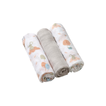 BabyOno vystyklai bambukiniai 3 vnt pilki, 3 vnt.