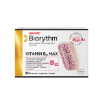 BIORYTHM VITAMIN B12 MAX  (prailginto veikimo vitaminas B12), 30 kapsulių, 30 kapsulių