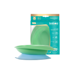 BABOO nuožulnus dubenėlis su prilimpančiu dugnu, nuo 6 mėn.,  žalsva spalva, 1 vnt.