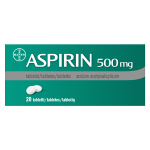 ASPIRIN, 500 mg, Tabletės, N20