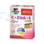 DOPPELHERZ AKTIV C+ZINC+SELEN+E DEPOT, 40 tablečių