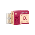 REXSAVIT LIPO D3 2000, 30 kietųjų kapsulių
