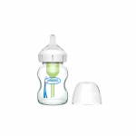 DR.BROWN'S stiklinis buteliukas OPTIONS+ plačiu kakleliu, 150ml, 1 buteliukas+Valymo šepetėlis