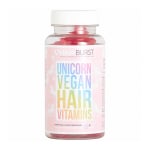 HAIRBURST veganiški maisto papildai plaukams, aviečių skonio, nuo 12 m., 60 guminukų