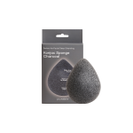 PURABLE kempinėlė su anglimi veidui valyti KONJAC SPONGE CHARCOAL, 1 vnt.