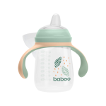 BABOO gertuvė su silikoniniu snapeliu, 260 ml, Peachy Keen, 6+ mėn, 1 vnt.