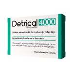 DETRICAL 4000 IU, 60 dengtų tablečių