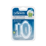 DR. BROWN'S silikoninis antpirštis dantukams valyti, 1 vnt.+Dėžutė šepetėliui laikyti,