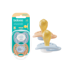 BABOO® Calmy lateksinis apvalus čiulptukas su sterilizavimo dėžute, Blue Haze, 6+ mėn, 2 vnt.