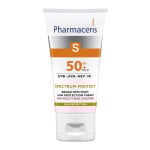 PHARMACERIS S SPECTRUM PROTECT SPF 50+, Plataus spektro apsauginis kremas veidui ir odai aplink akis, suaugusiems ir vaikams, 50 ml
