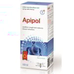 APIPOL svilarožių šaknų sirupas su medumi, 100 ml