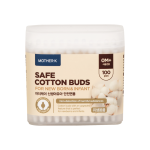 MOTHER-K medvilniniai krapštukai su popieriniu pagaliuku, 100 vnt.