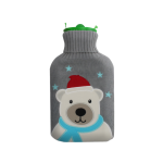 MEDRULL šildyklė su megztuku, pilka spalva su meškiuku, 1 vnt.