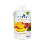 KABRITA mango ir obuolių tyrelė su ožkos pieno grietinėle, nuo 6 mėn., 100 g