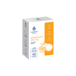 VITAMINAS C 500 MG, apelsinų skonio, 40 kramtomųjų tablečių