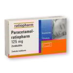 PARACETAMOL-RATIOPHARM, 125 mg, Žvakutės, N10
