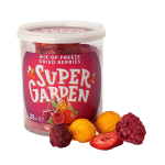 SUPERGARDEN šaltyje džiovintų uogų mišinys (avietės, braškės, dumplainis, vyšnios),, 25 g