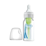 DR. BROWN'S siauro kaklelio buteliukas OPTIONS+, 120 ml+žindukas, 0–3 mėn., 1 vnt., + valymo šepetėlis, 1 vnt.