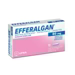 EFFERALGAN, 80 mg, Žvakutės, N10