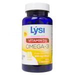 LYSI žuvų taukai OMEGA 3 FISH OIL + D3, 120 kapsulių