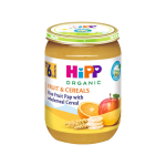 HiPP ekologiška vaisių tyrelė su visadaliais grūdais, nuo 6 mėn., LT-EKO-001, 190 g