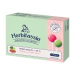 HERBITASSIN becukriai ledinukai Herbal extracts + Vit C, aviečių ir obuolių skonio, 4 vnt.
