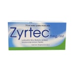 Zyrtec, 1mg/ml, 75 ml ir matavimo šaukštas, Geriamasis tirpalas, N1