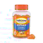 HALIBORANGE guminukai OMEGA-3 & MULTIVITAMIN, apelsinų skonio, 3–12 m., 60 guminukų