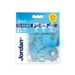 JORDAN tarpdančių siūlas su laikikliu 3-IN-1 FLOSSER, 36 vnt.