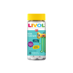LIVOL Kids Calcium aviečių ir braškių skonio, 90 kramtomųjų tablečių