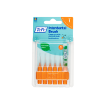 TEPE tarpdančių šepetėliai, 0,45 mm, oranžinė spalva, 6 vnt.