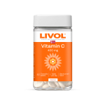 LIVOL EXTRA vitaminas C, 400 MG, juodųjų serbentų skonio, 50 kramtomųjų tablečių