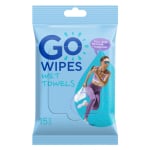 GOWIPES, Drėgni rankšluosčiai "For Gym", 15 vnt.