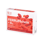 FORDAY FERRUMCHELA + B12, 30 kietųjų kapsulių