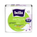 BELLA ypač ploni higieniniai paketai su sparneliais PERFECTA ULTRA GREEN, 10 vnt.