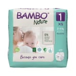 BAMBO  NATURE ekologiškos sauskelnės 1, 2–4 kg, LT-EKO-001, 22 vnt.