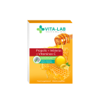 VITA-LAB kietosios pastilės gerklei Propolis+Imbieras+ Vitaminas C, 12 kietų pastilių