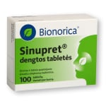 SINUPRET, dengtos tabletės, N100