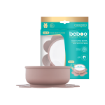 BABOO silikoninis limpantis dubenėlis, nuo 6 mėn., kakavinė spalva, 1 vnt.