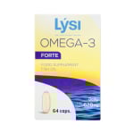 LYSI žuvų taukai  OMEGA-3 FORTE, 64 minkštos kapsulės