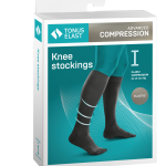 TONUS ELAST medicininės kompresinės puskojinės, juoda spalva, 18–21 mm HG, 3 dydis, 1 ūgis, 1 klasė, 1 vnt.