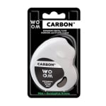 WOOM dantų siūlas su aktyvuota anglimi CARBON+, mėtų ir eukalipto skonio, 30 m